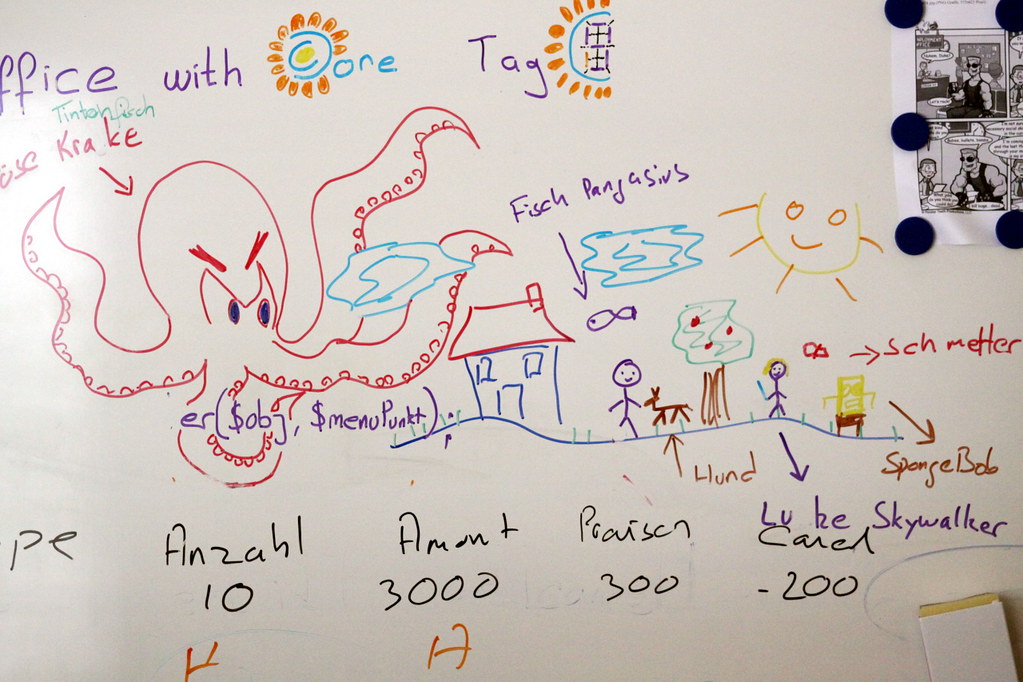 The borrowed whiteboard, still here