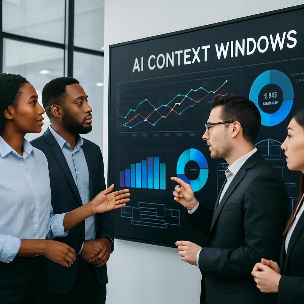 Team discussing context engineering for AI models on a digital whiteboard